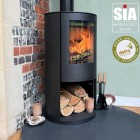 Replacement Glass for Infinity V/1 Cylindrical Stove ( New Version with black strip on glass) Replacement Glass for Infinity V/1 Cylindrical Stove ( New Version with black strip on glass)
